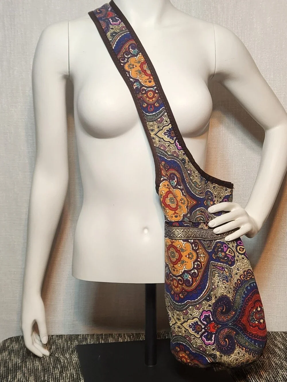 Ewedoos Yoga Mat Bag Outside Pocket Paisley Boho Carnival